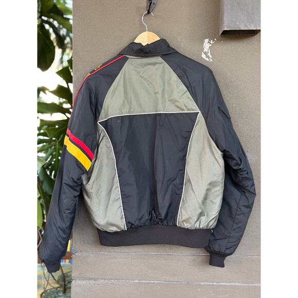 Vintage 90s Y2K Crown GWRRA Gold Wing Peg Men's Large Motorcycle Varsity Jacket - Picture 3 of 11